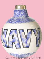 Navy Ball Ornament