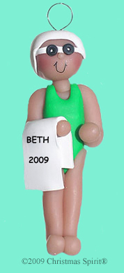 Clay female swimmer