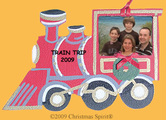 Wooden train ornament