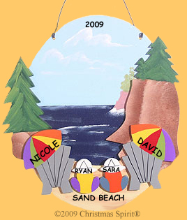 Wooden Sand Beach Plaque