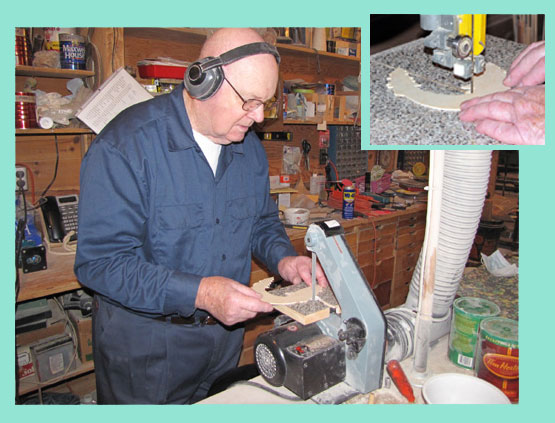 Ed cutting out vacation ornaments