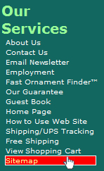 Navigation bar on our Website