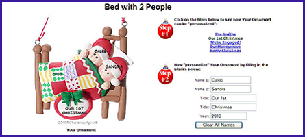 Select and Personalize Your Ornament